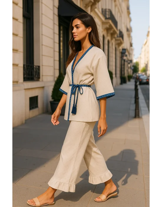 Sabrina Brode İkili Kimona Takım Tasarım