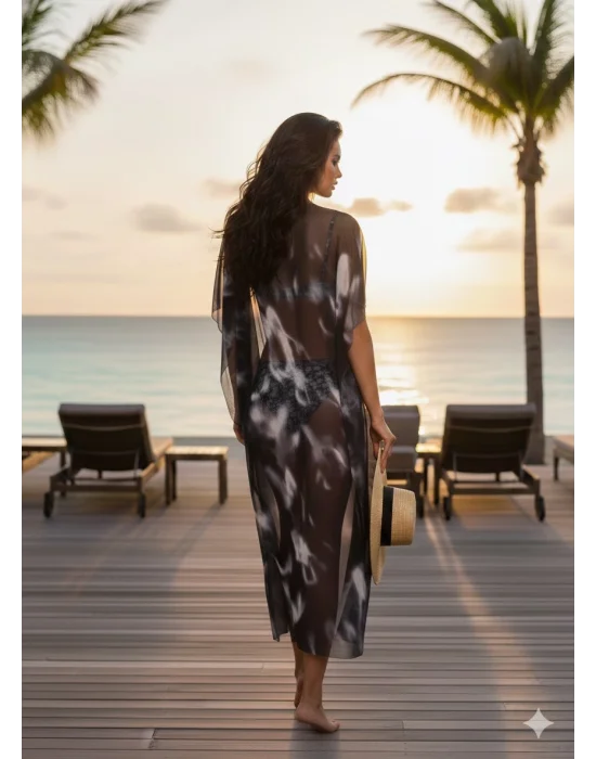 Shark İthal Tül Yaka Detay Pareo Tasarım S 2026