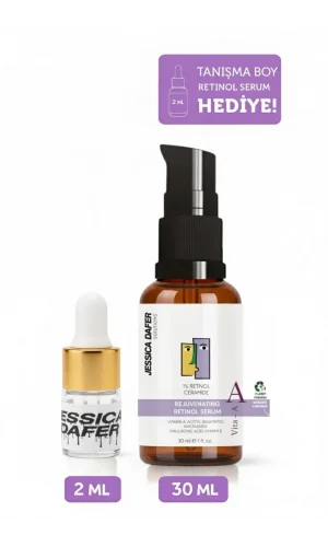 Kırışıklık Karşıtı, Onarıcı Retinol (A vitamini) Gece Serumu 30 ML (%1 Retinol + Ceramide) Cilt Bakım Seti