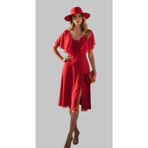 Monica Valonlu İthal Şifon Elbise Tasarım S 2026