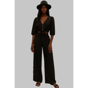 Marekeş Keten Crop ikili Takim