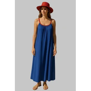 Mirabel Şifon Örme Askılı Tasarım Elbise