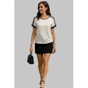 Tiana Omuz File Payet Detay Şifon Bluz