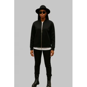 Zegata Fermuarlı Bomber Örme Ceket