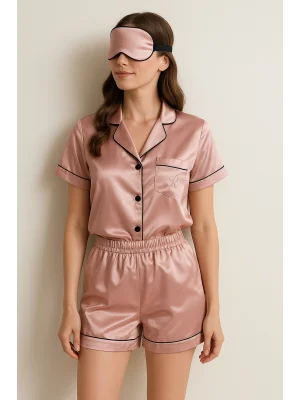 Agatha Saten İkili Gecelik Takım