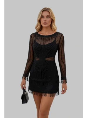 Blaire İthal Tül Payet İşlemeli Tasarım Bluz W 2026