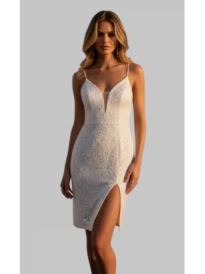 Elenor İthal Dantel Elbise Tasarım S 2026