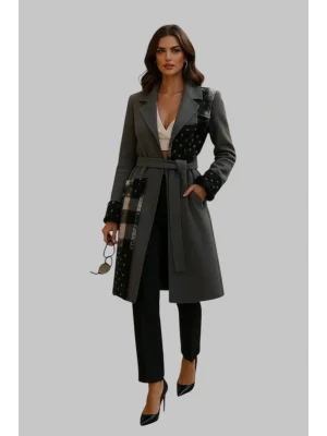 Emma Trençkot Örme Tasarım Kaban