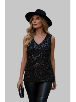 Giulia İthal Şifon Tül İşlemeli Tasarım Bluz S 2026