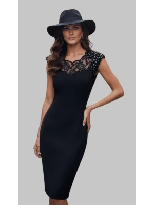 Jane Taş İşlemeli Dantel Detay Tasarım Elbise S 2026