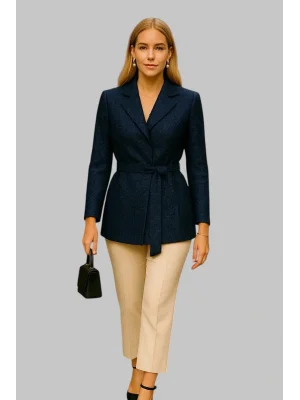 LasVegas Laklı Örme Tasarım Ceket