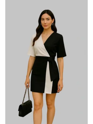 Linda Kruvaze Bağlama Detay Bluz