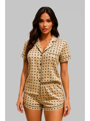 Olivia İthal Saten İkili Gecelik Tasarım W 2026