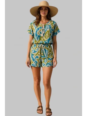 Paris Keten Renkli Şortlu Takım Tasarım