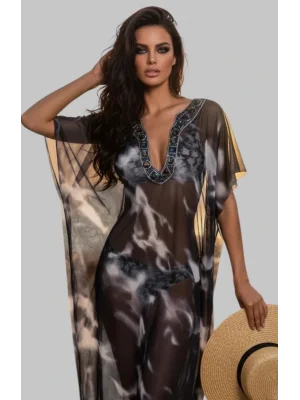 Shark İthal Tül Yaka Detay Pareo Tasarım S 2026