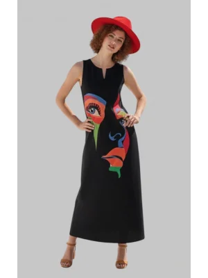 Stefanel Kesik yaka Maxi Elbise S 2026