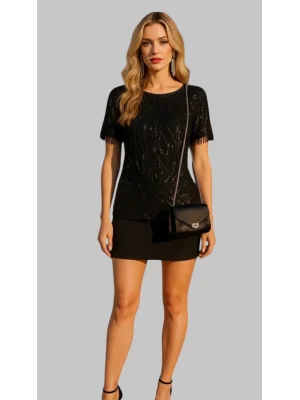 Strada İthal Tül İşlemeli Arkası İthal Saten Tasarım Bluz W 2026