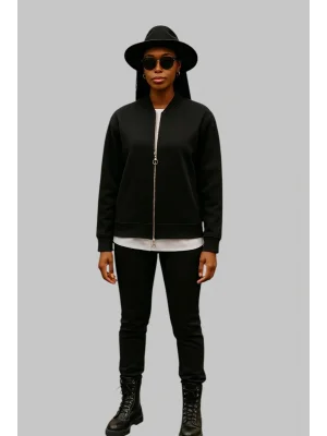 Zegata Fermuarlı Bomber Örme Ceket