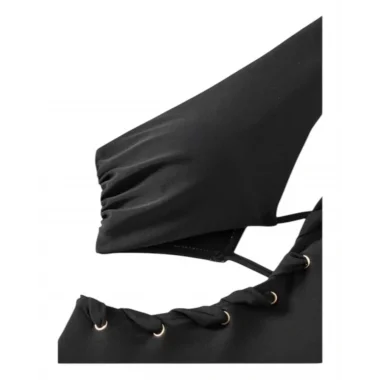 Mikanos 1 Pc 2024 Avrupa ve Amerika Seksili Asimetrik Tek Omuzlu Tek Parça Mayo