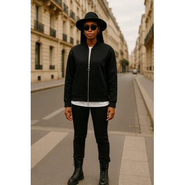 Zegata Fermuarlı Bomber Örme Ceket