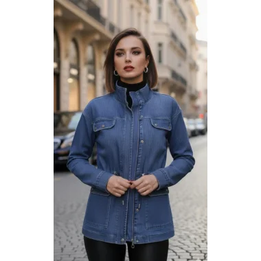 Davila Bağlama Detay Çift Cep Trençkot Ceket