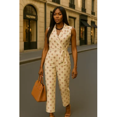 Artemis Organik Kruvaze Bağlama Detay İkili Keten Pantolon Tasarım Takım