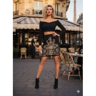 Atlantis Lord Nakışlı İthal Örme Etek Tasarım W 2026