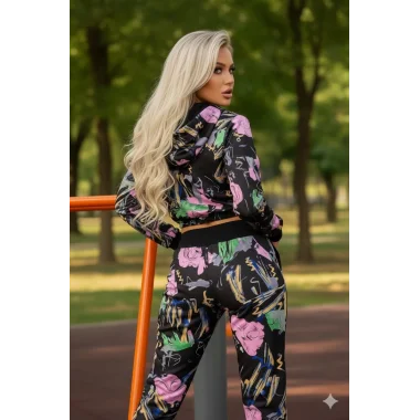 Gigi Dijital Baskı Kapüşonlu Dalgıç Eşofman Takım