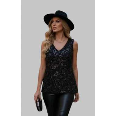 Giulia İthal Şifon Tül İşlemeli Tasarım Bluz S 2026