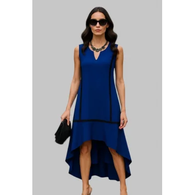 Gizella Biye Detay Çift Cep İthal Krep Elbise