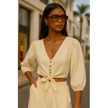 izmir Keten ikili Crop Takım