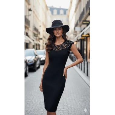 Jane Taş İşlemeli Dantel Detay Tasarım Elbise S 2026