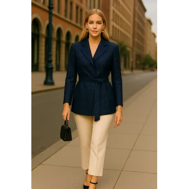 LasVegas Laklı Örme Tasarım Ceket