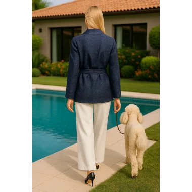 LasVegas Laklı Örme Tasarım Ceket