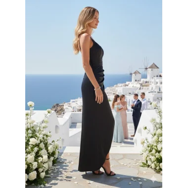 Maxvella İthal Saten Abiye Elbise Tasarım S 2026