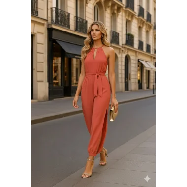 Milena Halter Yaka Yırtmaç Detay Tasarım Tulum