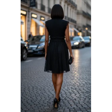 Monica Lez İthal Dantel Tasarım Elbise W 2026