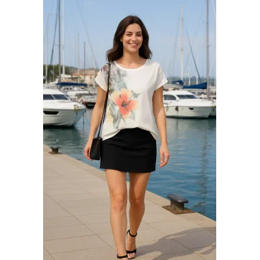 Renita Dijital Baskı Şifon Bluz