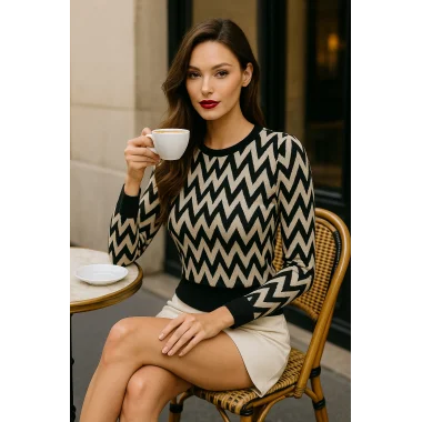 Rosberg Tül Detay Triko Bluz