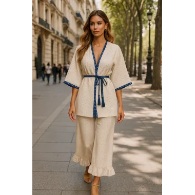 Sabrina Brode İkili Kimona Takım Tasarım