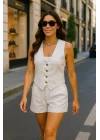 Caroline İthal İkili Keten Takım