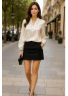 İsabella Hakim Yaka Saten Bluz