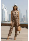 Megan Etnik Desen Krep Viskon İkili Pantolon Takım
