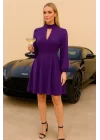 Melissa Yaka Detay Mor Şifon Elbide business women