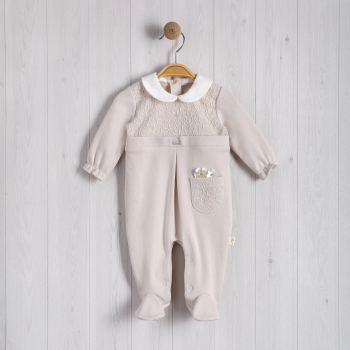 CEPTE ÇİÇEK AKSESUARLI BEBE KIZ TULUM