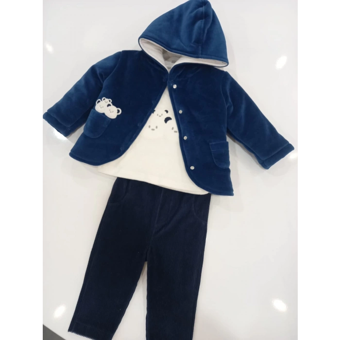 KADİFE MONTLU AYICIKLI 3LÜ TAKIM