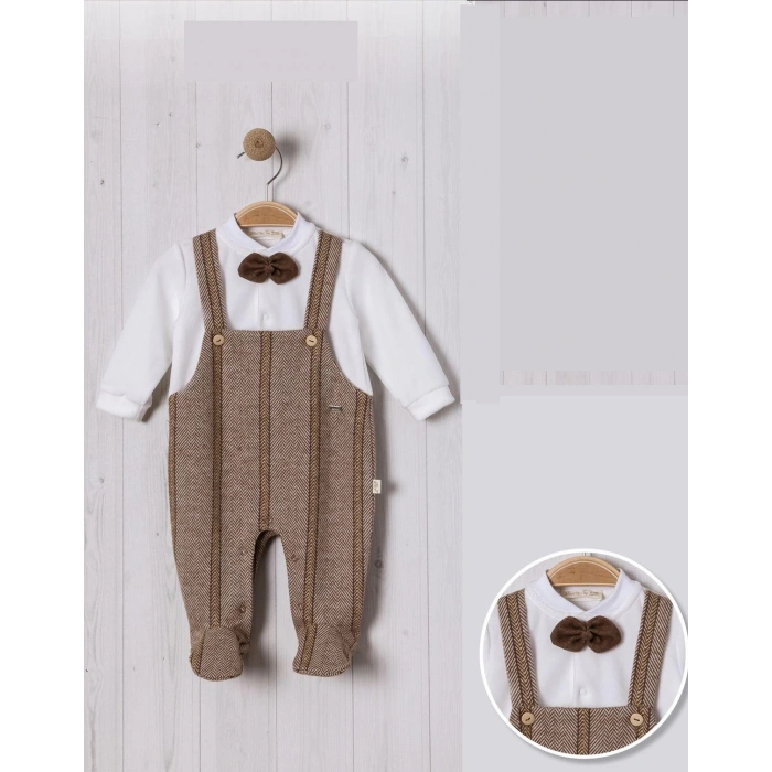 BALIKSIRTI SALOPET PAPYONLU BEBE ERKEK TULUM