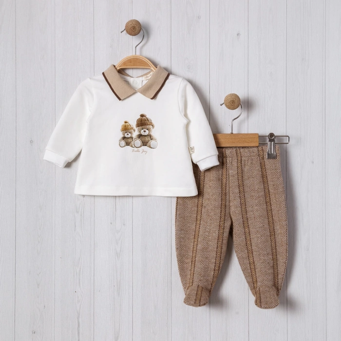 TRİKO YAKALI BEBE ERKEK 2Lİ TAKIM