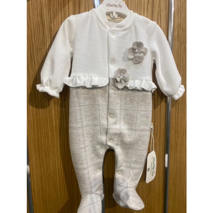 FIRFIR DETAYLI ÇİÇEK AKSESUARLI BEBE KIZ TULUM