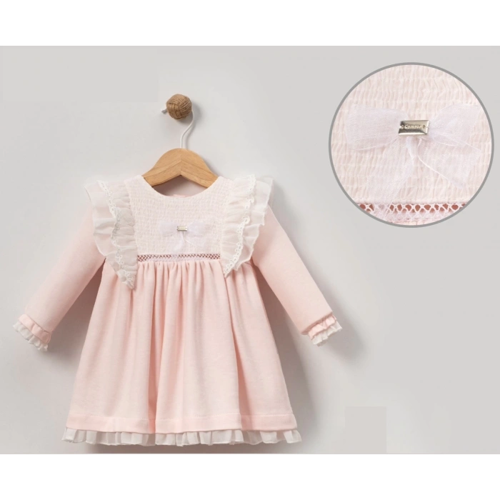 DANTELLİ FIRFIR DETAYLI KIZ BEBE ELBİSE